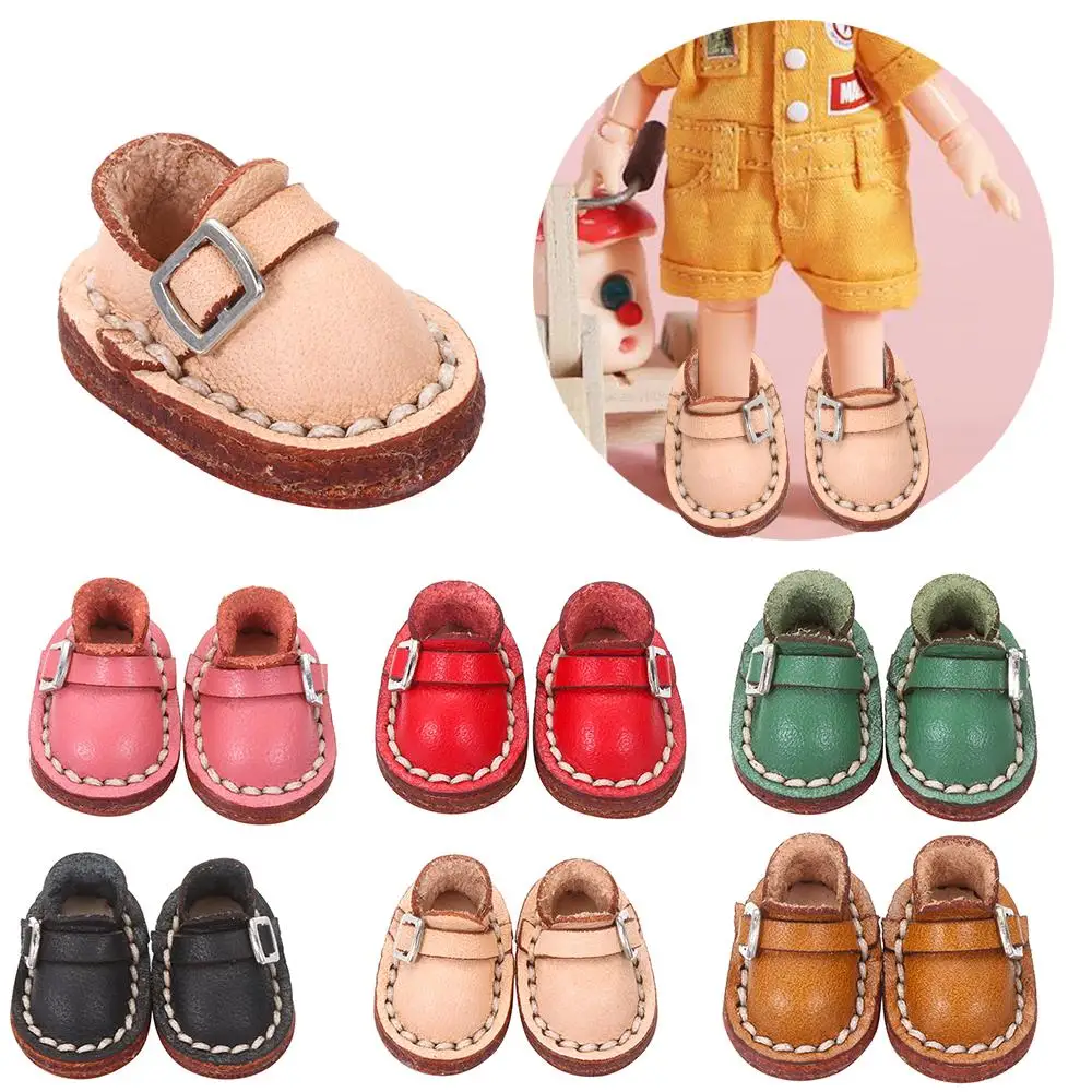 

For obitsu11GSCbody9OB11 Cute Handmade for 1/11 OB11 Doll Casual Shoes New Casual Cowhide Dolls Shoes Leather Shoes