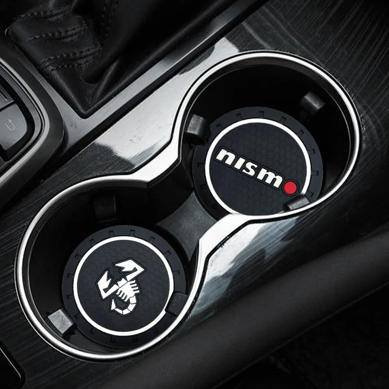 

1/2pcs car coasters Silicone anti-skid pad Auto Styling Goods For Seat Leon Altea Ibiza Toledo Cordoba Alhambra Arona Ateca Exeo