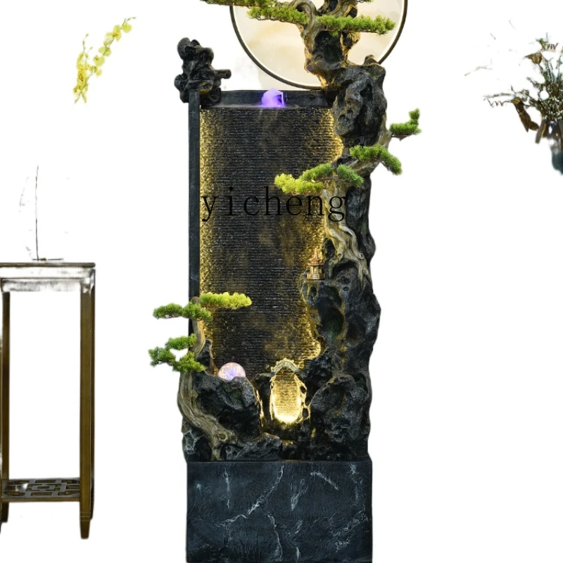 

XL Rockery петля для украшения водяного фонтана счастливая обратная сосна водная занавеска настенная посадка