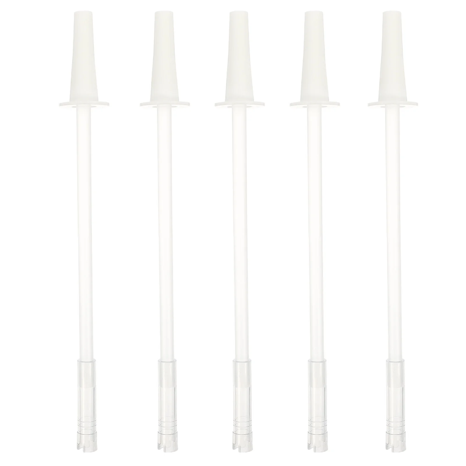 

5 Sets Pot Belly Cup Straw Portable Smoothie Household Water Bottle Convenient Wear-resistant Cocktail Silicone Accessories