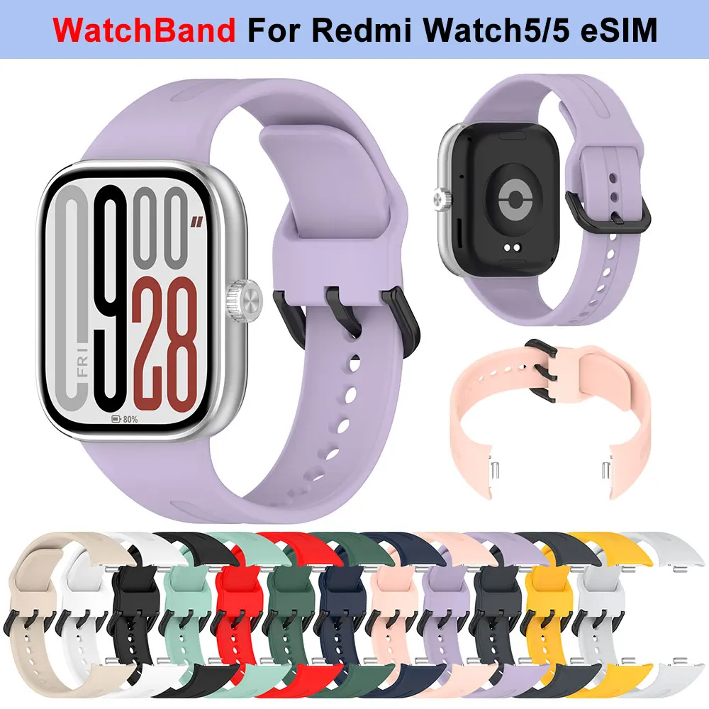 Фото Оригинальный силиконовый ремешок для Redmi Watch 5, сменный спортивный браслет для смарт-часов, ремешок для Redmi Watch5 eSIM №1