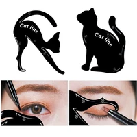 2pcs cat line eyeliner stencils women eyeliner template makeup set eye liner stamps models eye liner makeup tools for women