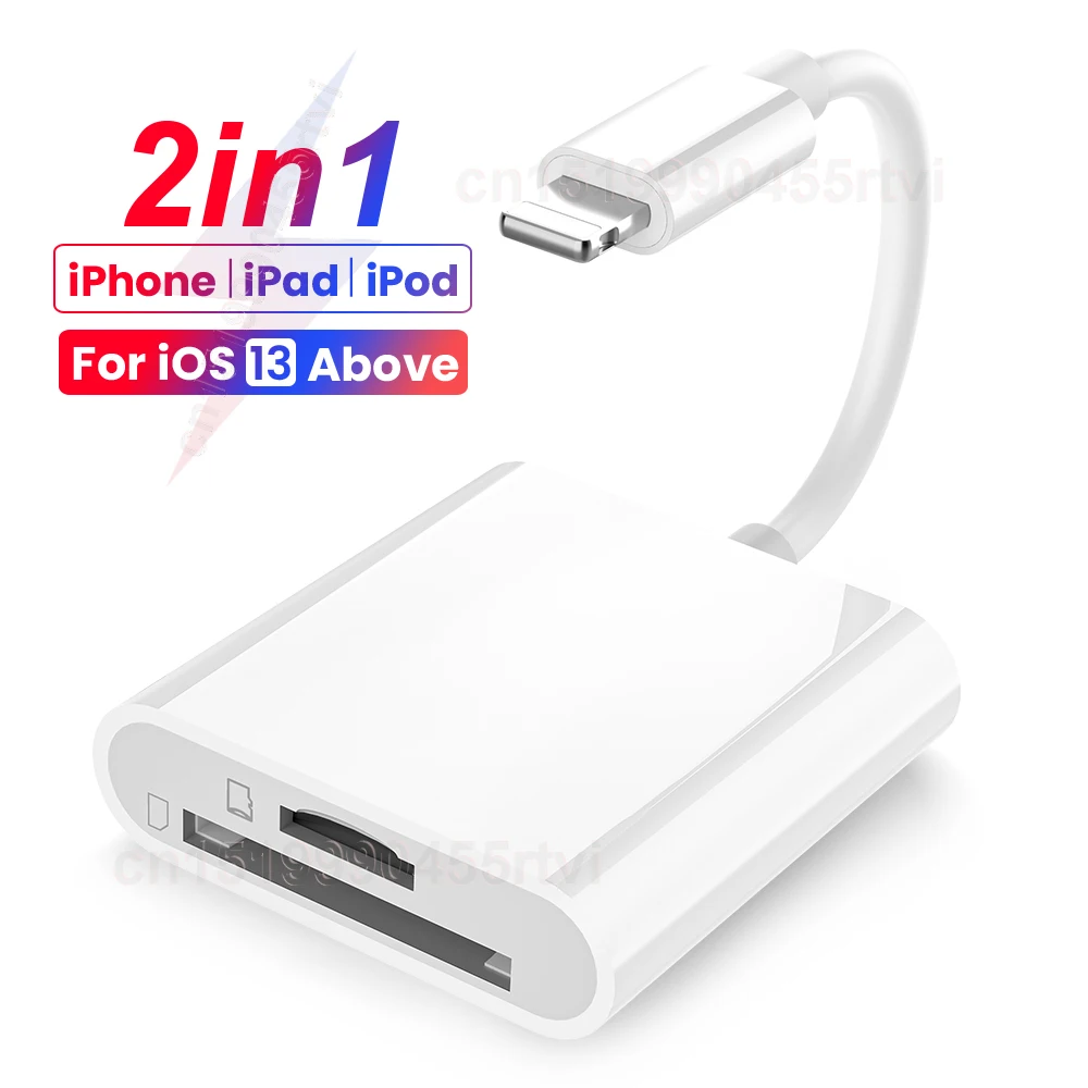 

Кардридер 8-контактный для SD-и TF-карт для iPhone 13, 12