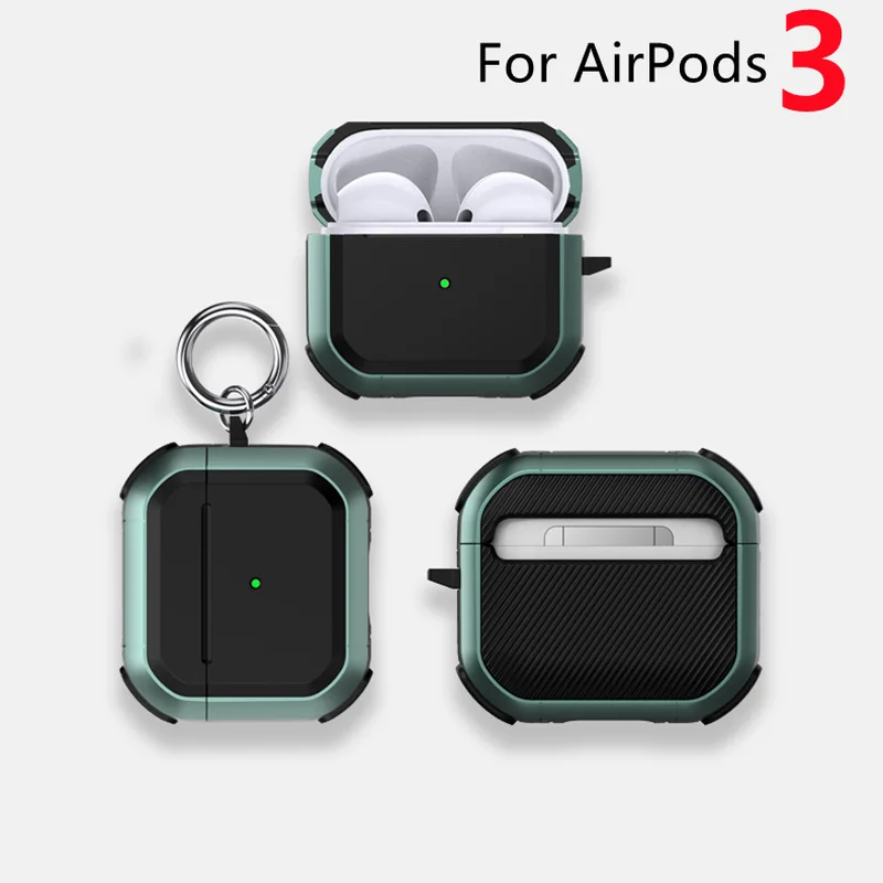 

2021 New For Airpods 3 Case 2021 TPU PC Anti-fall Cover For Apple AirPods 4th Case Accessories Wireless Earphone With Keychain