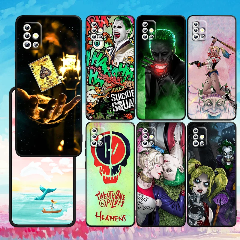 Чехол Joker and harley для Samsung S21 Plus Ultra S20 FE A52 A12 5G A8 A7 A6 A5 j4 j5 j6 j7 j8 2018 2017 черный |