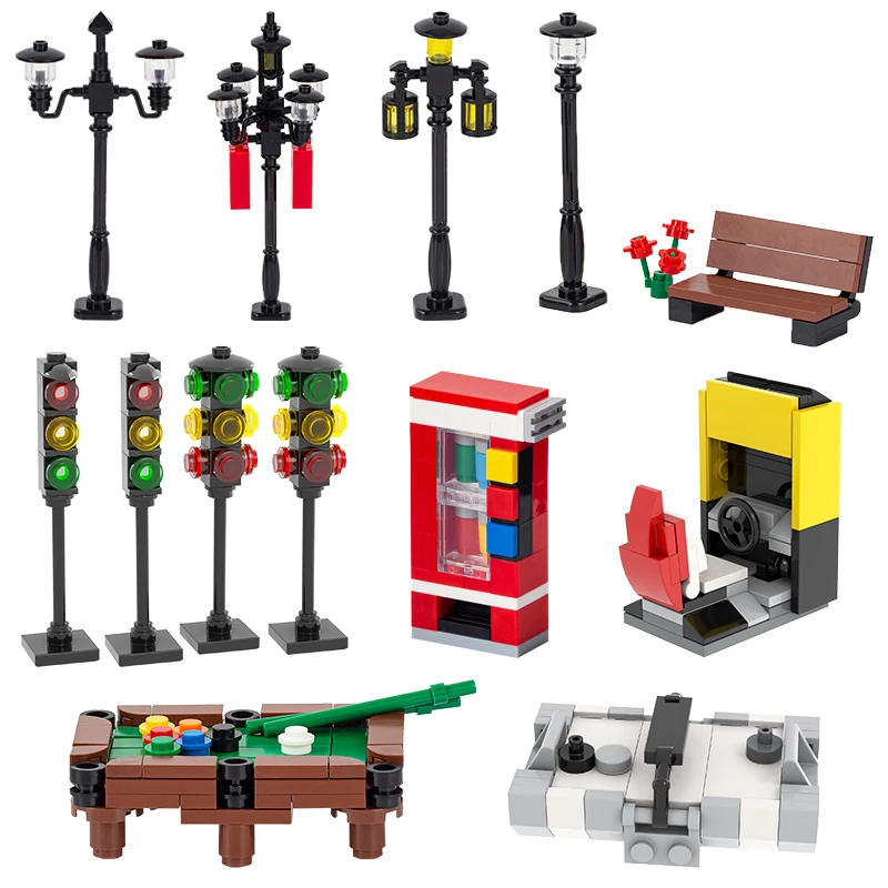 Конструктор MOC городские общественные объекты сделай сам уличный фонарь