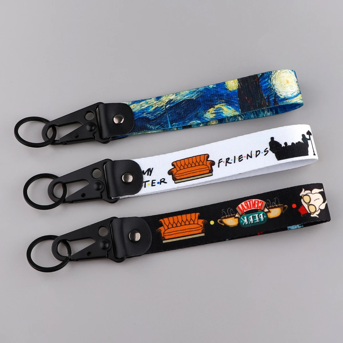 KKZ659 Van Gogh Keychain Eagle Beak Friends Lanyard For Phone Rope Badge Holder USB Pendant Car Keys Fashion Jewelry Lanyard