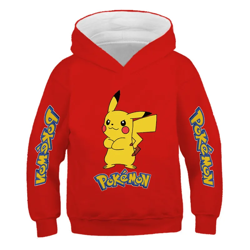 

Pokemon Spring Autumn Boys Girls Pokemon Hoodie Hip Hop Pullover Collection Kids Pokemon Hoodie Boys and Girls 4-14 Years Old