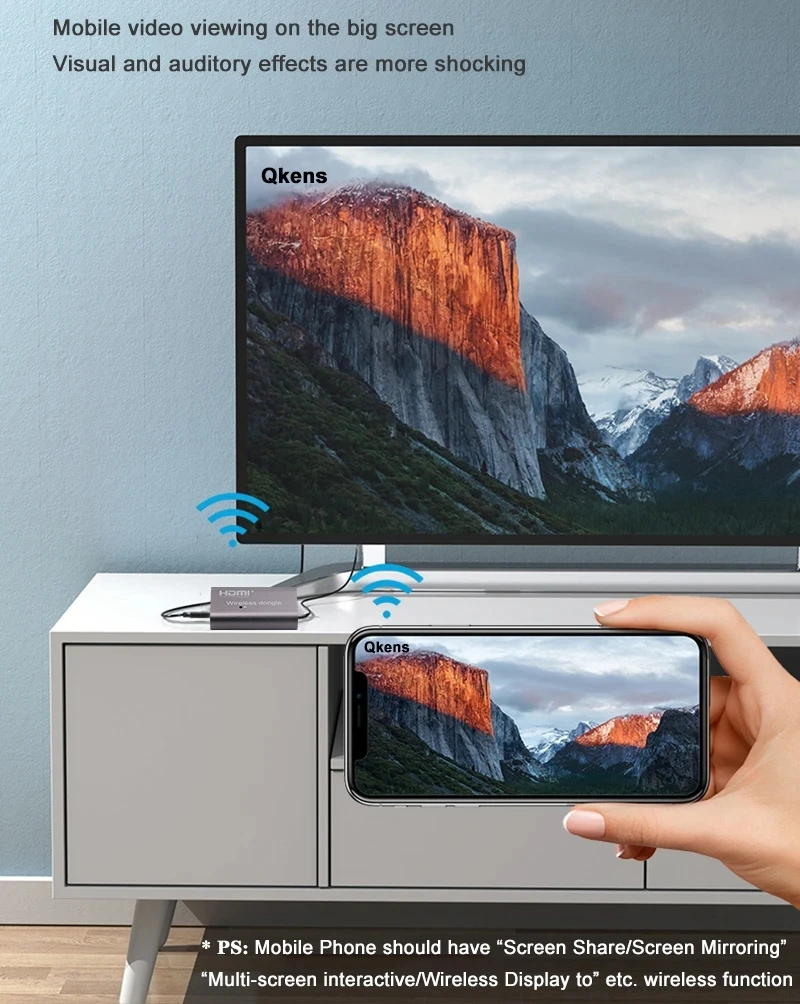 Фото Беспроводной адаптер Wi-Fi дисплея HDMI-совместимый ТВ-приемник Miracast Airplay Зеркаление экрана для IOS Android Телефон ПК к телевизору №3