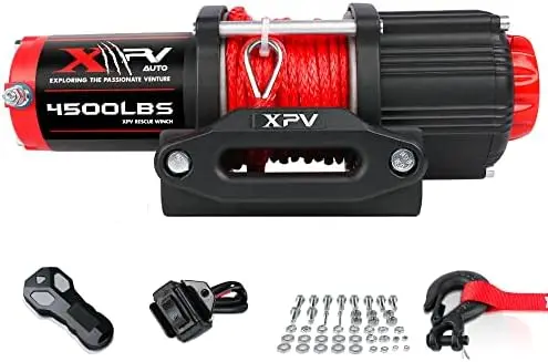 

AUTO 12V 4500 lb Winch Winch for Towing ATV/UTV Off Road with Wireless Remote Control Mounting Bracket and Wired Handle,Waterpr