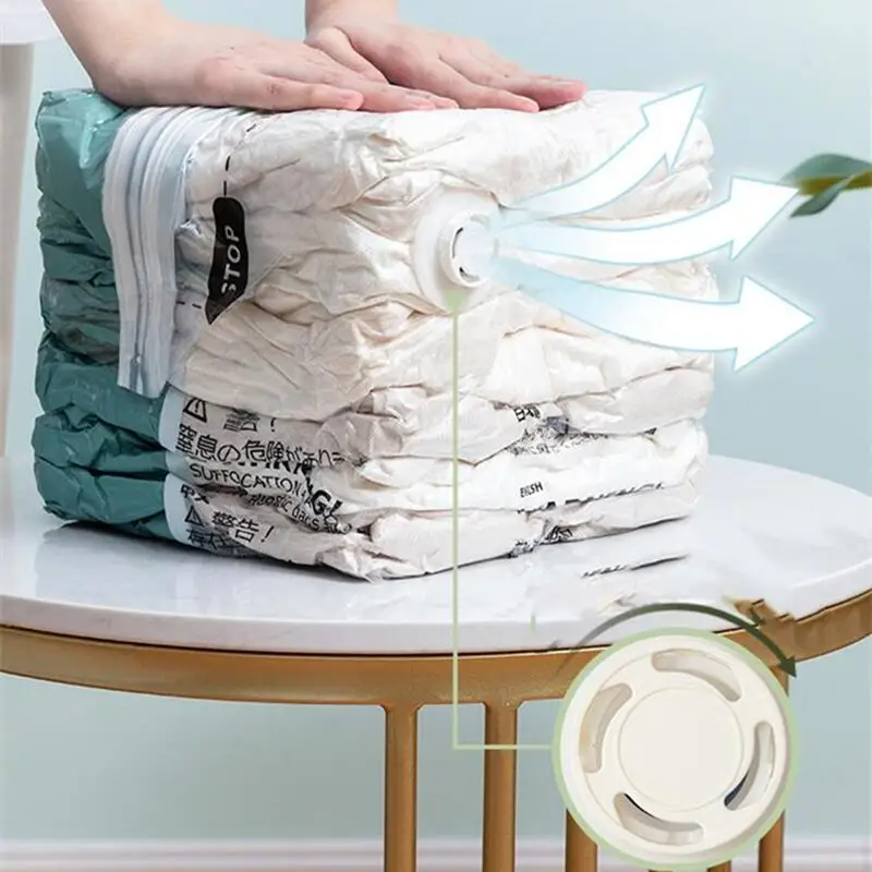 

Vacuum Bags No Need Pump Large Plastic Storage Bags for Storing Clothes blankets Compression Empty Bag Covers Travel Accessories