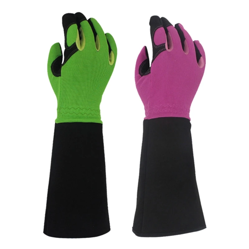 

Rose Pruning Gardening Gloves Long Sleeve Puncture- Proof Gloves for Men & Women Breathable Imitation Leather Gloves