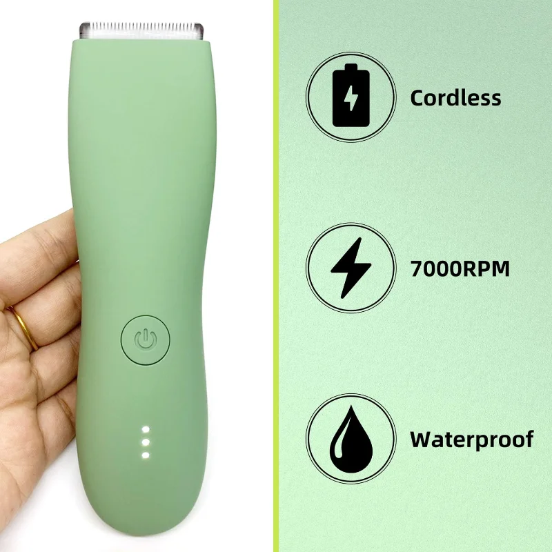 Mens Body Hair Trimmer for Men Balls Women Lady Shaver Hair 