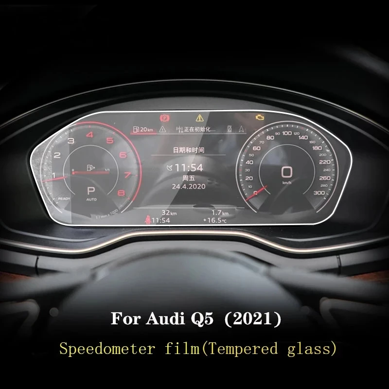 

For Audi Q5 2021 Automotive interior Instrument panel membrane LCD screen Tempered glass protective film Anti-scratc Speedometer