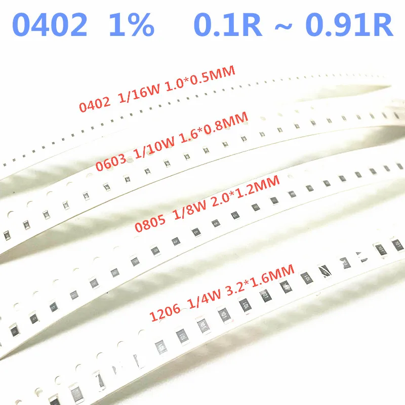

100pcs 0402 1% SMD resistor 1/16W 0.1R 0.11R 0.12R 0.13R 0.14R 0.15R 0.16R 0.18R 0.2R 0.1 0.11 0.12 0.13 0.14 0.15 0.16 0.18 ohm