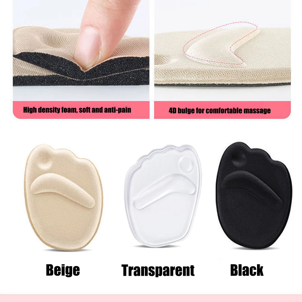 Forefoot Insert Cushion Pads for Women Shoes Anti slip Silicone Foot Pain Relief Pads for High Heels Sandals Gel Shoe Insoles images - 6