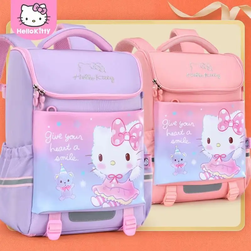 Hellokitty Princess Spine Protection Schoolbag Primary School Student Large Capacity Backpack Girl  Cartoon cute good looking