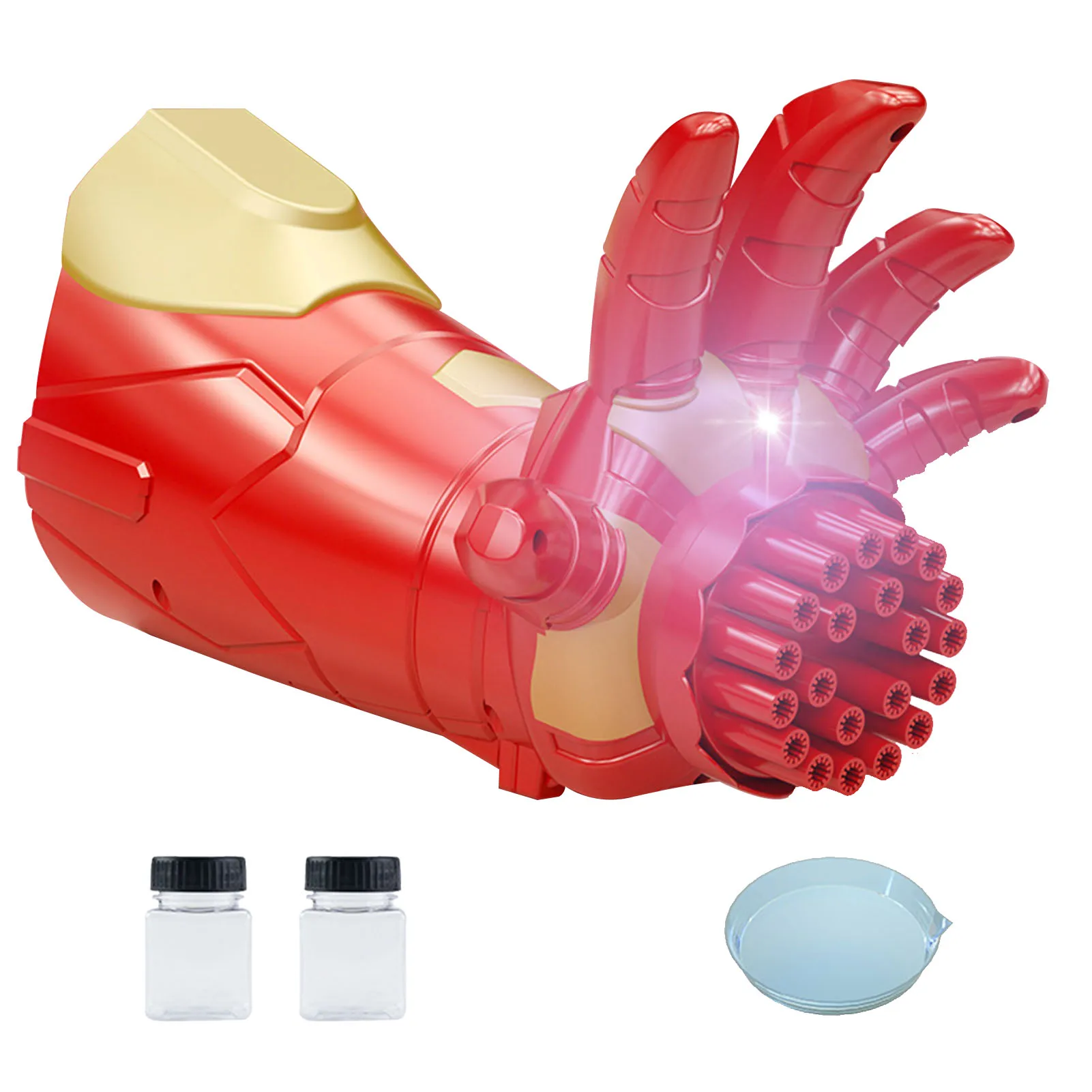 

Electric Bubble Machine With Light Automatic Bubble Maker Machine With Colorful Lights And Multiple Holes LED Bubble Blower With