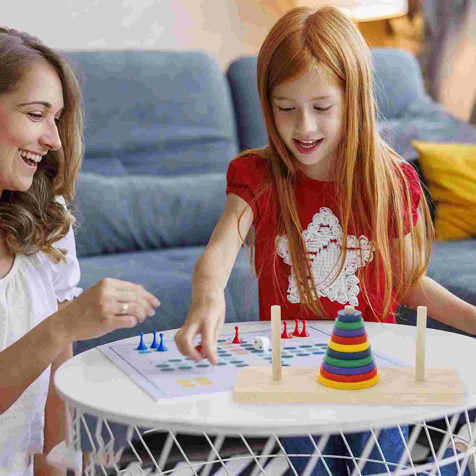 Игрушки Настольная игра Интеллектуальная деревянная Ханои башни Лу Бан