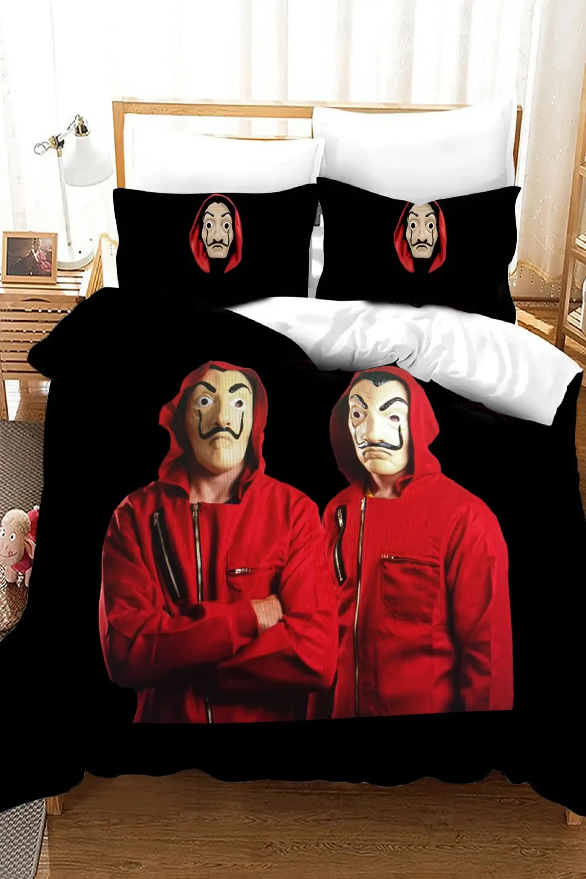 

Duvet cover set Double Personality La Casa De Papel Patterned