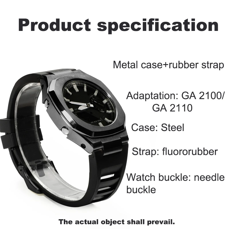 Купить Роскошный набор для Мода Nautilus Casioak для GA 2100 комплект для модификации GA2110 металлический чехол из нержавеющей стали резиновый ремешок
