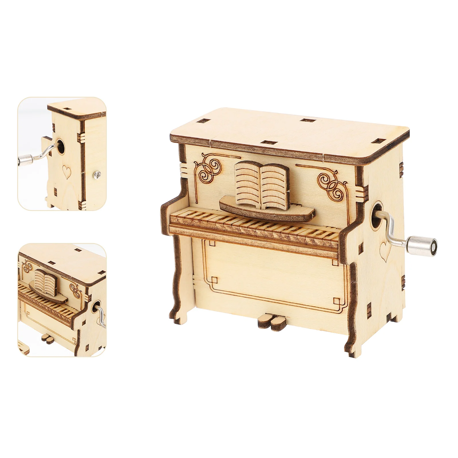 

Puzzle 3D Piano Wooden Toy Model Wood Assembly Diy Box Jigsaw Educational Music Musical Brain Building Teaser Puzzles Grand Kids