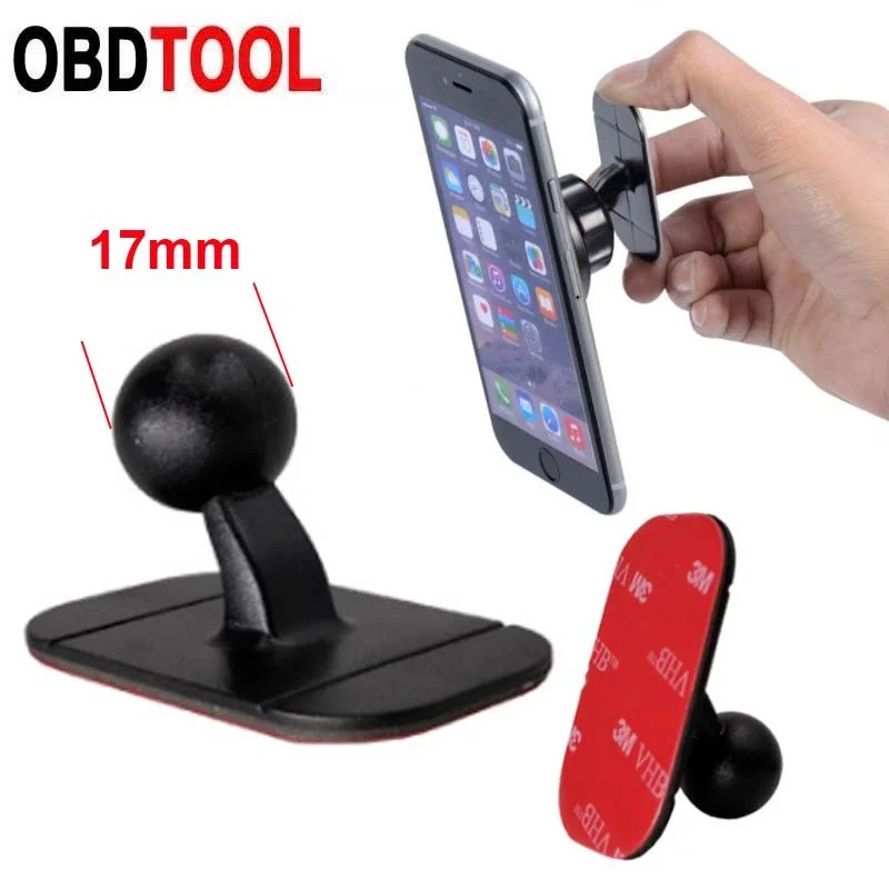 Vehicle Mobile Phone Bracket Magnetic Holder Accessories Suction Adhesive Base with 17mm Ball Universal Dashboard | Автомобили и