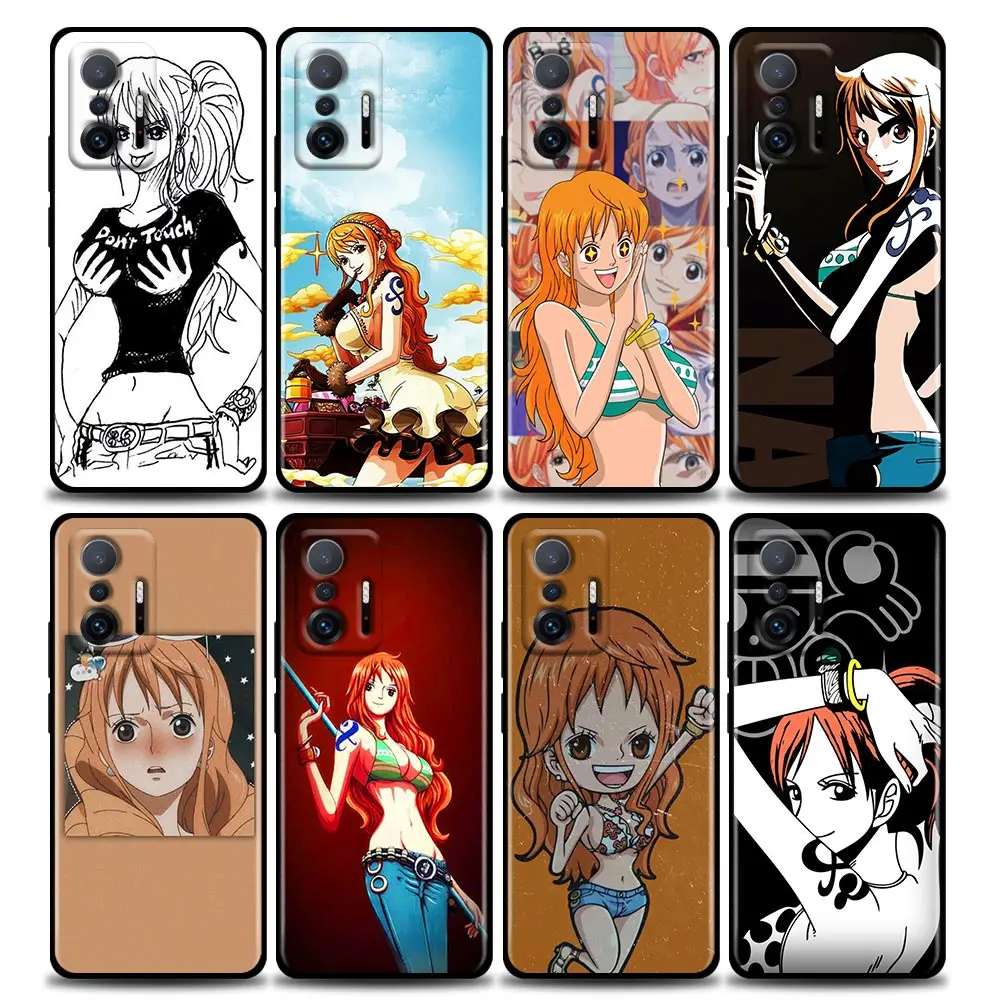 

One Piece Nami Luffy Zoro Phone Case for Xiaomi Mi 12 12X 11 Lite 11X 11T X3 X4 NFC M3 F3 GT M4 Pro Lite NE 5G Silicone Case