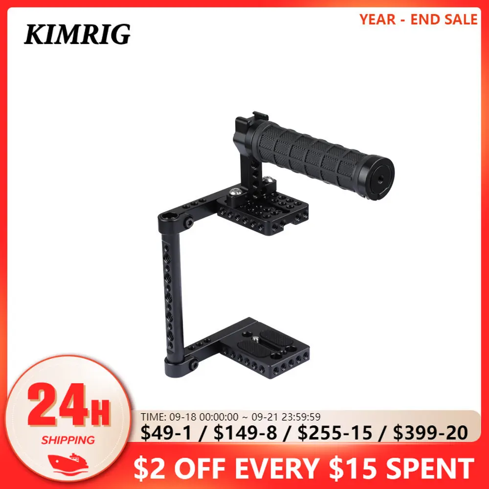 

KIMRIG Universal Camera Cage Rig With Tripod Mount Baseplate For Canon Nikon Sony A99 A58 A7 A7II Panasonic GH5 GH4 GH3 GH2