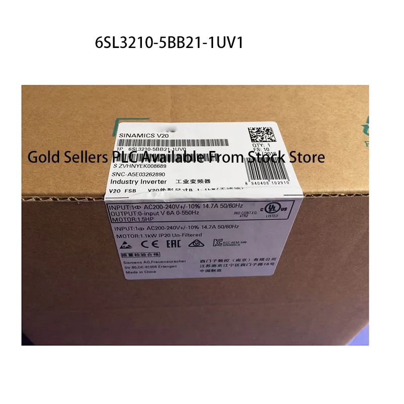 

New Original 24 Hours Within Shipment 6SL3210-5BB21-1UV1