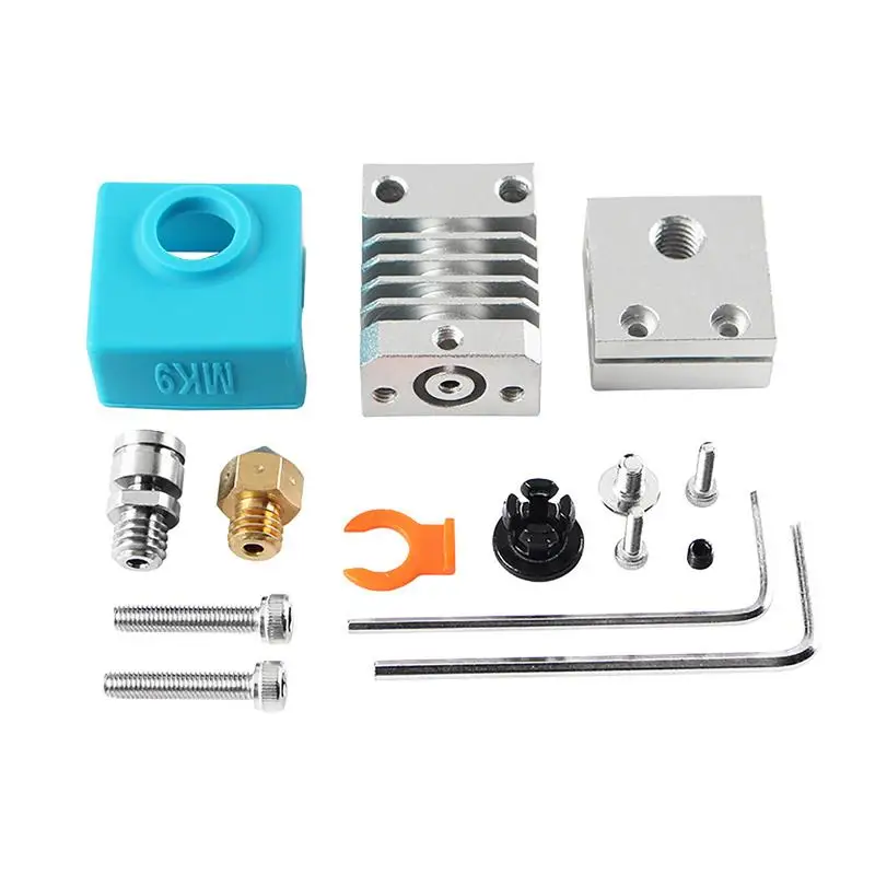 3D Printer Extruder Kit For CR-10/CR10S/3/3 Pro Printers Metal Hotend Kit Heat Sink Heating Block And 0.4mm Nozzle 3D Printer Extruder Kit For CR-10/CR10S/3/3 Pro Printers Metal Hotend Kit Heat Sink Heating Block And 0.4mm Nozzle