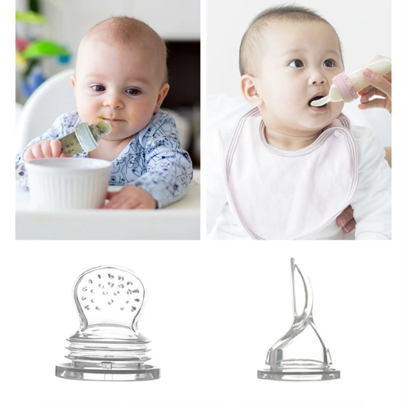 

Baby Feeding Bottle Teether Baby Silicone Rice Paste Cereal Feeding Squeeze Bottle Spoon Feeder for Newborn Child Utensils