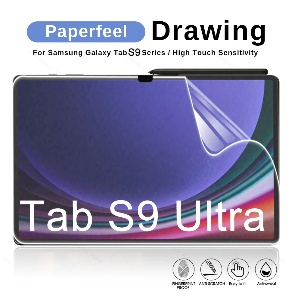 Для Samsung Galaxy Tab S9 Ultra S9 + бумага для письма, как пленка SamsungS9 Plus S9Ultra S 9 S9Plus, матовая защита экрана, не стекло