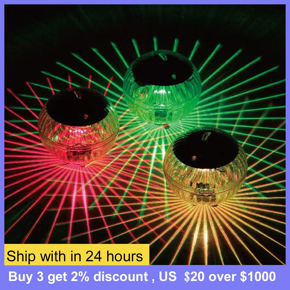 

Underwater Floating Light Swimming Pool Led Light Waterproof Color RGB Changing LED Floating Lights Solar Powered Pond Light