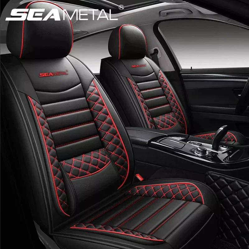

PU Leather Car Seat Cover Interior Seat Covers Protector Cushion Universal Fit for Most Cars Front Rear Seats Backrest Cushion