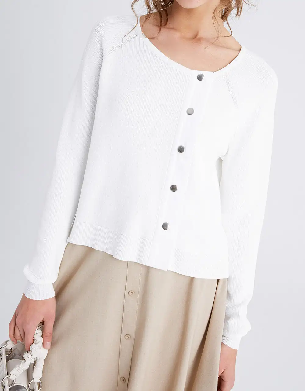 

Plain Button Up Cardigan