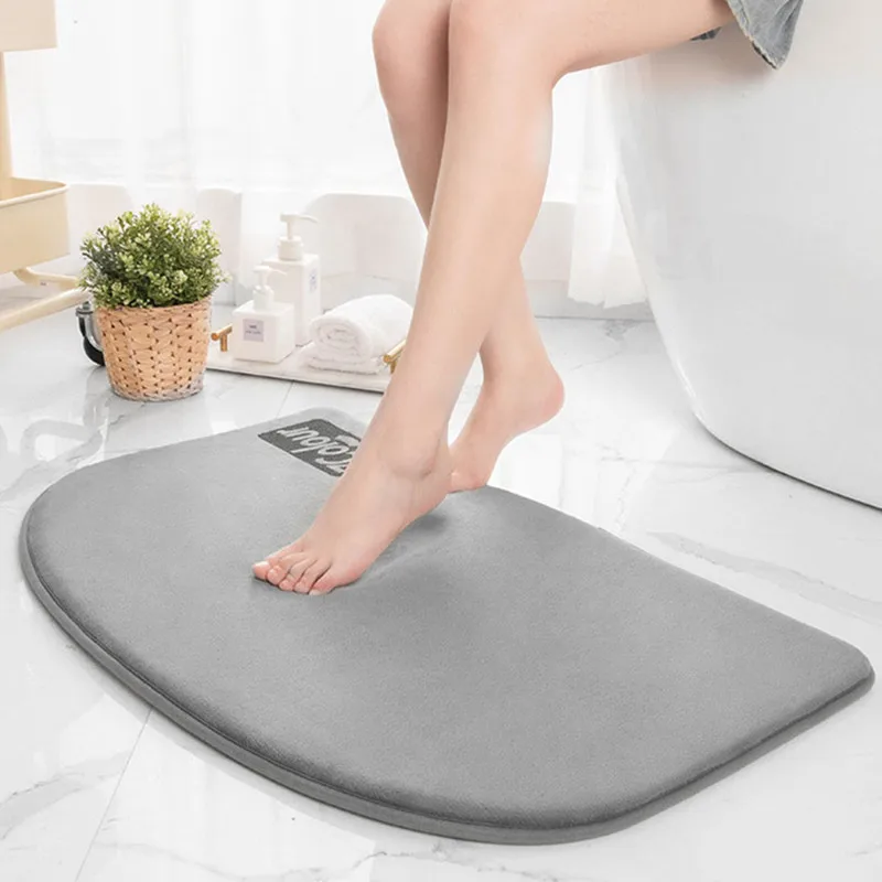 

Bathroom Doormats Memory Foam Carpet Breathable Eco-friendly Modern Simple Style Rug Double-sided Non-slip Water Absorption Mat
