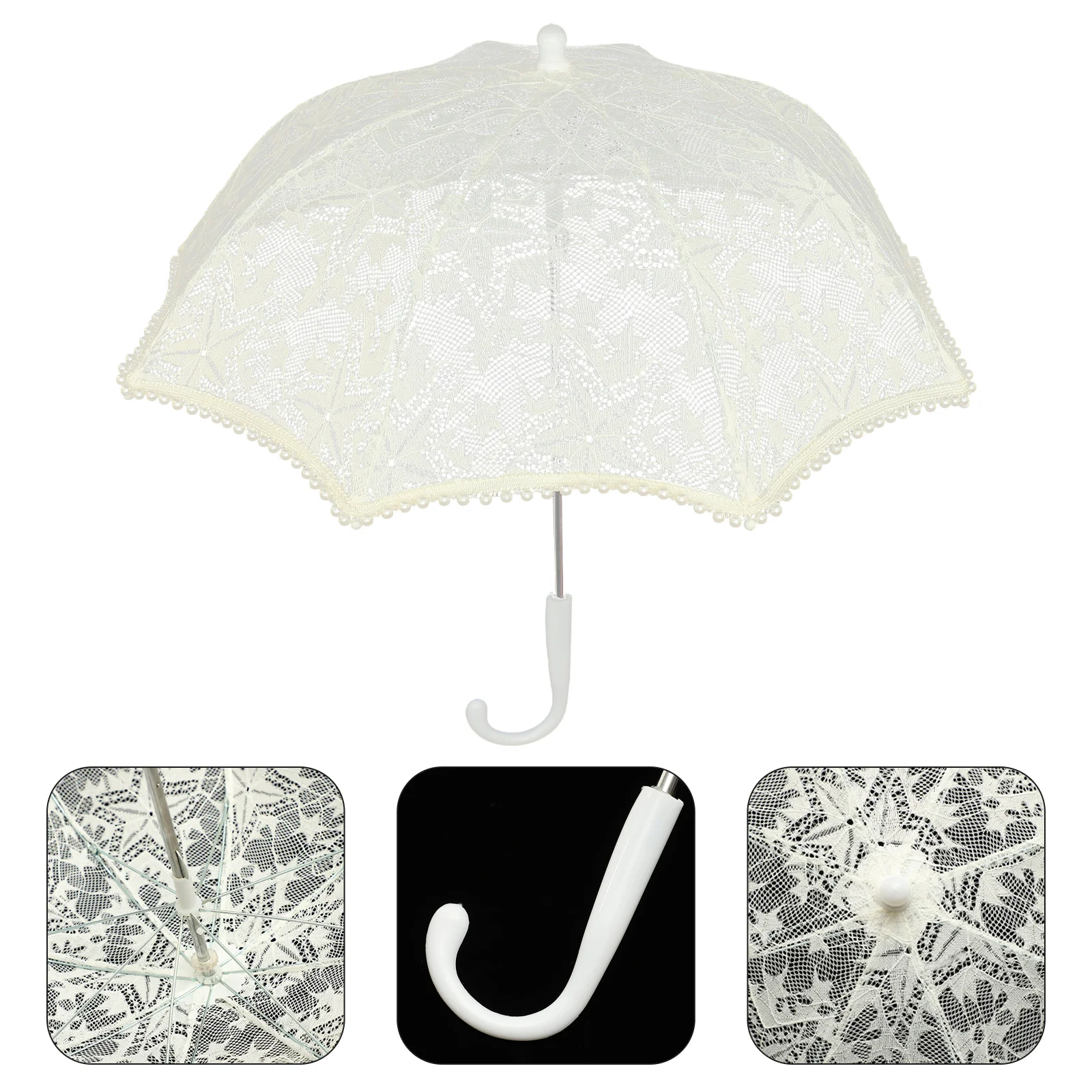 

Lace Umbrella Decorative Bridal Bath Accessories Flower Girl Parasol Plastic Wedding Umbrellas Girls Baby Outfits Sunshade