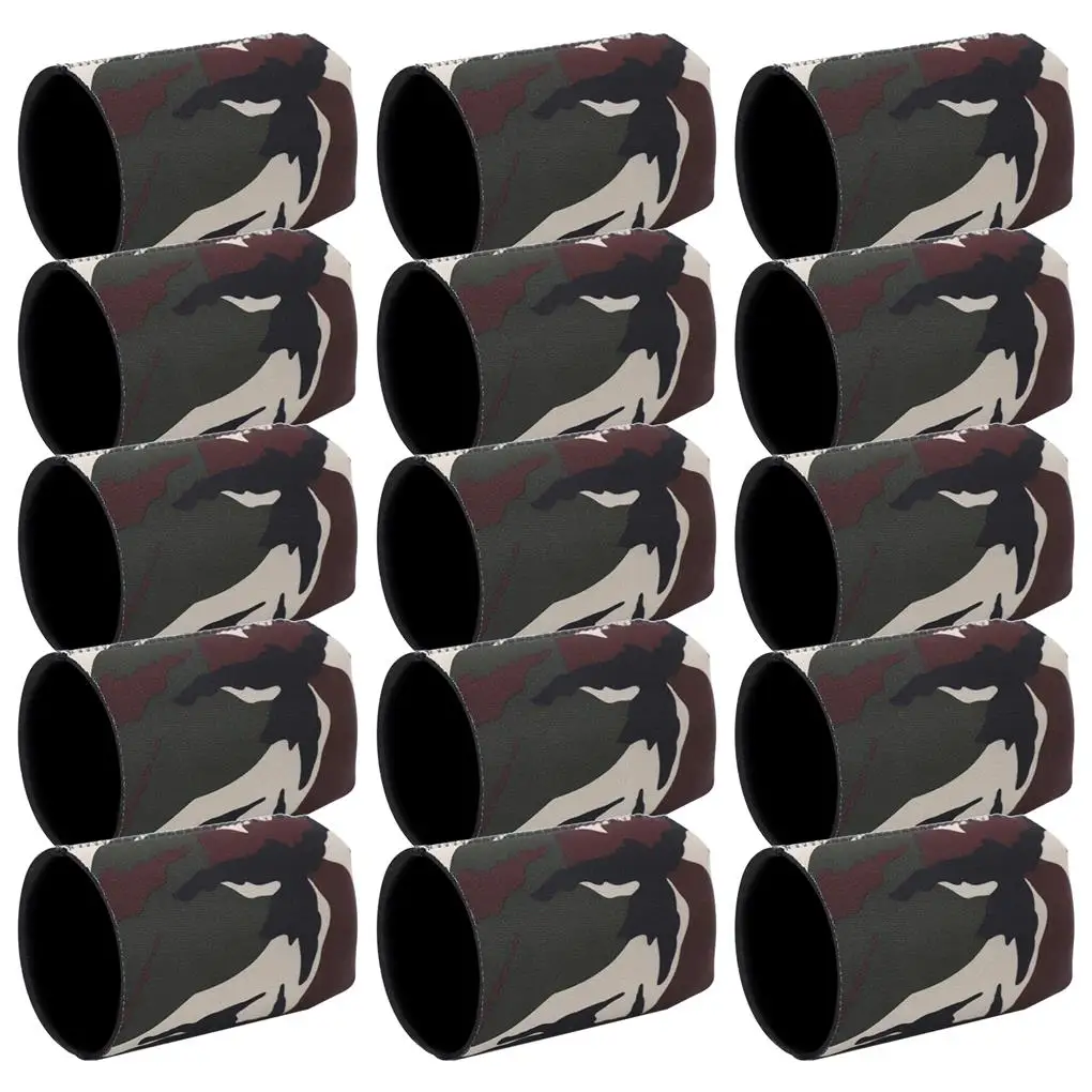 

Неопреновые пивные рукава, 15 шт., крышка для пивной банки, крышка для бутылки для напитков, жестяные охлаждающие рукава, держатель, милитари