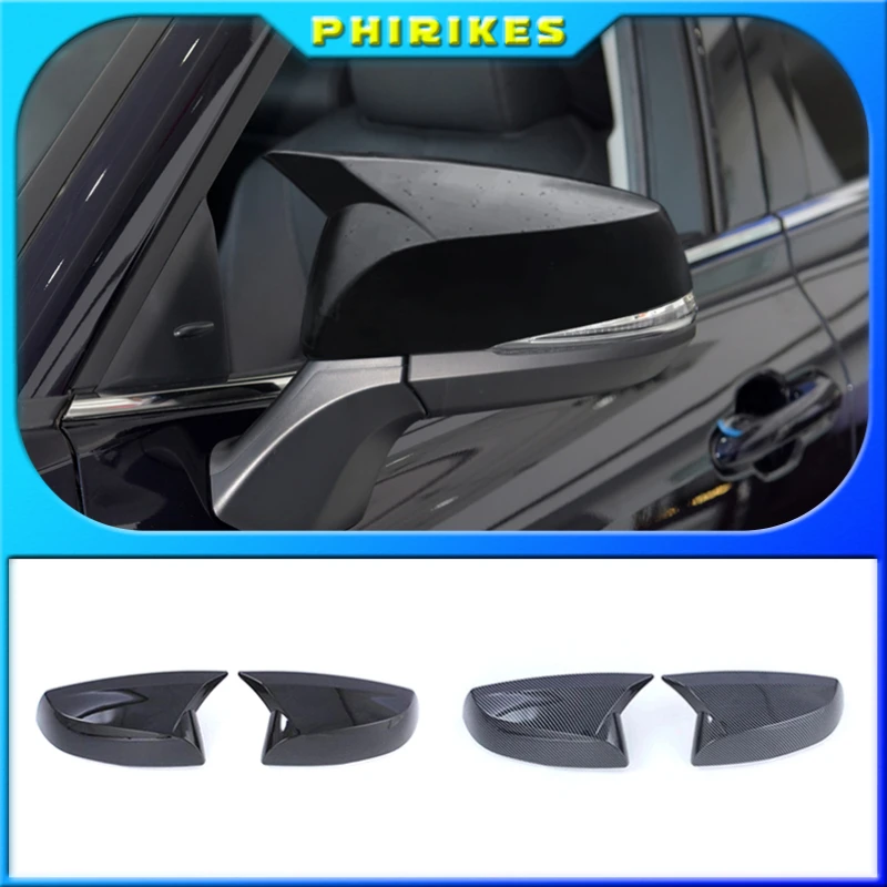 

carbon fiber car rearview cover trims chrome for toyota alphard vellfire sienna highlander rav4 harrier anh30 xu70 xl40 styling