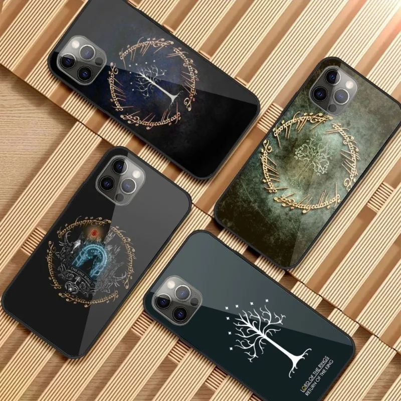 

Lord of Rings Phone Case for iPhone 14 13 12 11 XS X 8 7 6 Plus Mini Pro Max SE 2022 PC Glass Cover Funda Shell