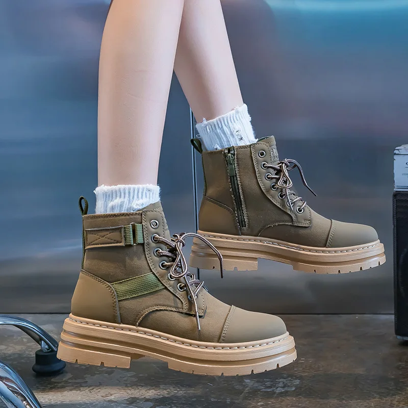 

2022 Winter Shoes Woman Warm Snow Boots Women Ladies Ankle Boots Outdoor Thick Bottom Tooling Boots Pink Booties