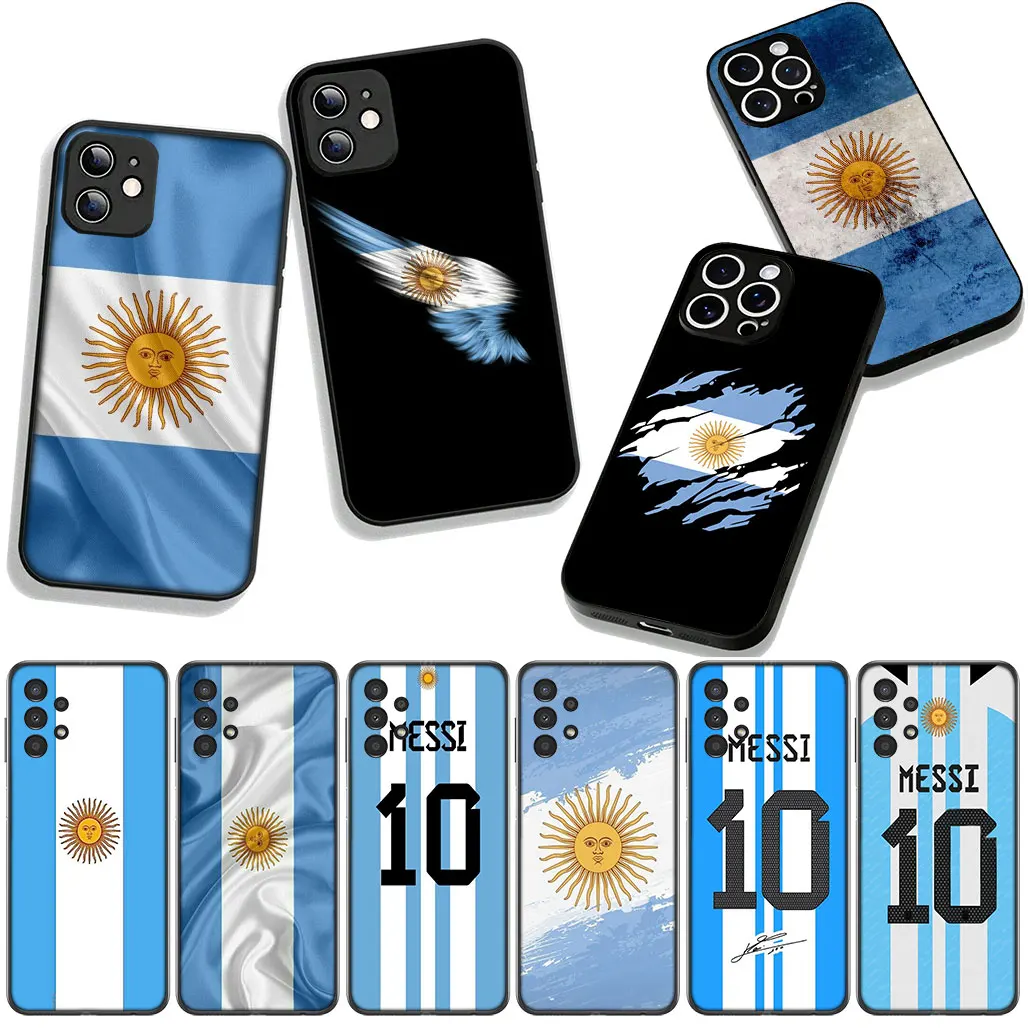 Фото Для Motorola Moto G54 G05 G24 G45 G55 G75 G9 G85 G15 Power Edge 50 30 Ultra Fusion 40 neo Pro Чехол Аргентина Флаг 10 Футбол №5