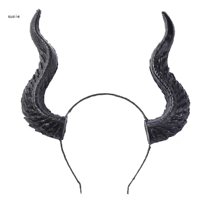

X7YA повязка на голову с рогами на Хэллоуин, повязка на голову с рогами антилопы, повязка на голову с рогами дьявола, повязка на
