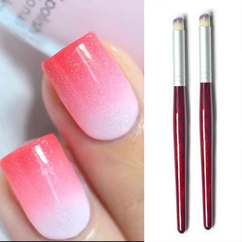 Gradient Head Nail Art Brush UV Gel Painting Drawing Manicure Pen Tools DIY Accessory Pigment Gradient Pen Nail Painting