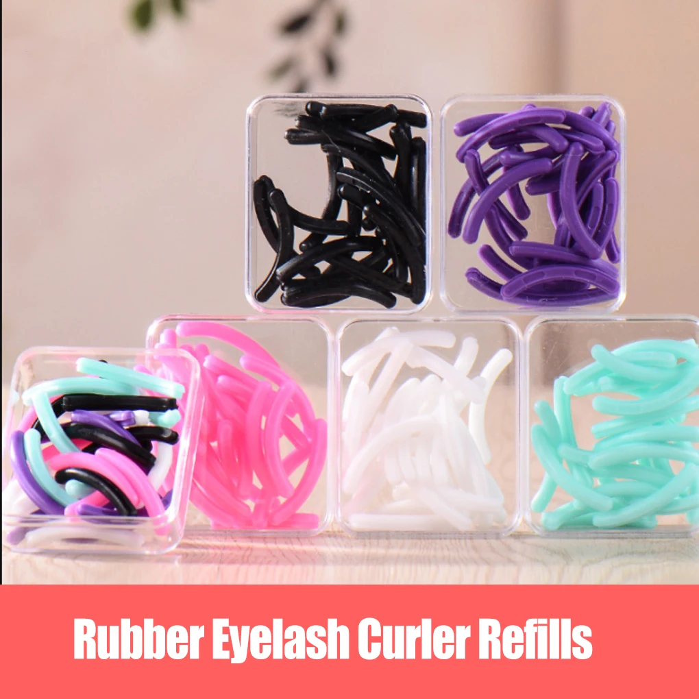 

Eyelash Curler Pads Replacement 24pcs/30pcs Elastic Silicone Rubber Eyelash Curler Refills Pads Make-Up Accessory
