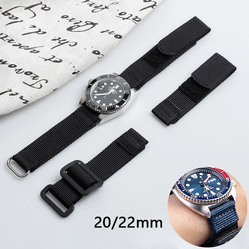 

Nylon Nato Strap 20mm 22mm for Seiko Sport Watchband Waterproof Bracelet for Military Band Replacement Fabric Wristband