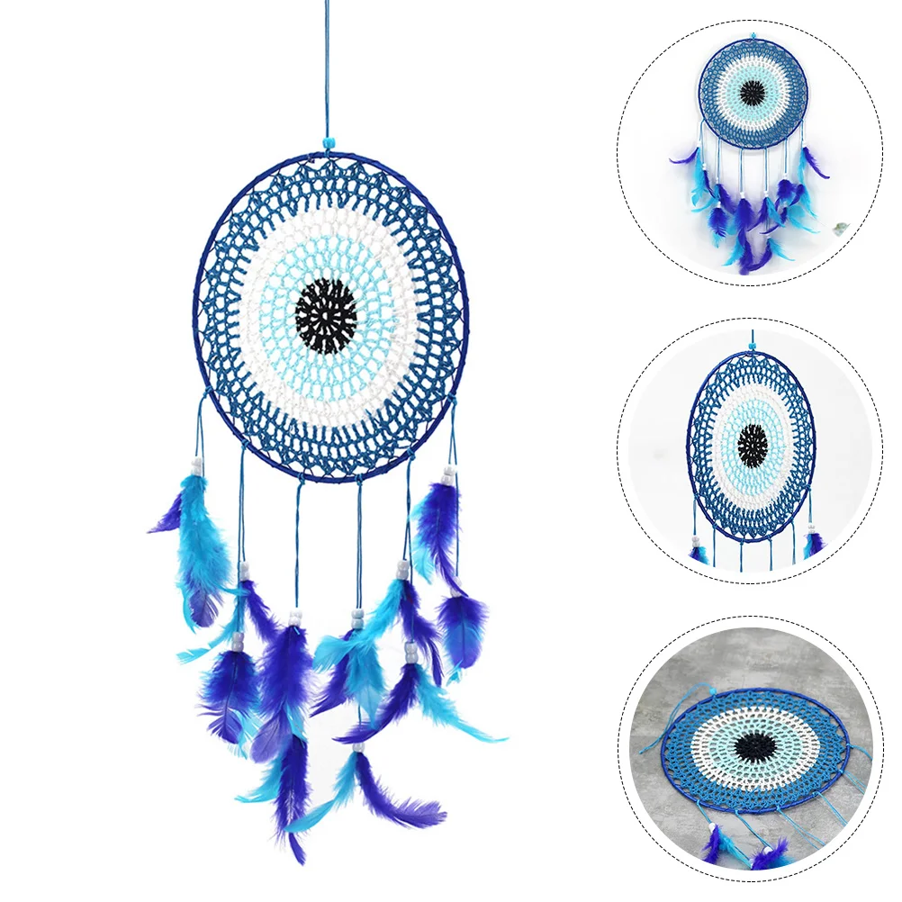 

Dream Catcher Hanging Wall Decor Eye Ornament Room Evil Catchers Grunge Blue Artificial Tapestry Dreamcatcher Pendantwoven Luck