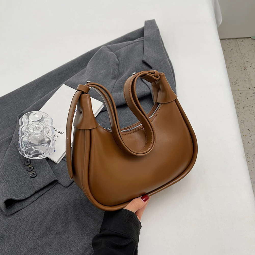 

Women Leather Hobo Bag Fashion PU Shoulder Bag Casual Underarm Bag Adjustable Strap Versatile Female Shopper Handbag