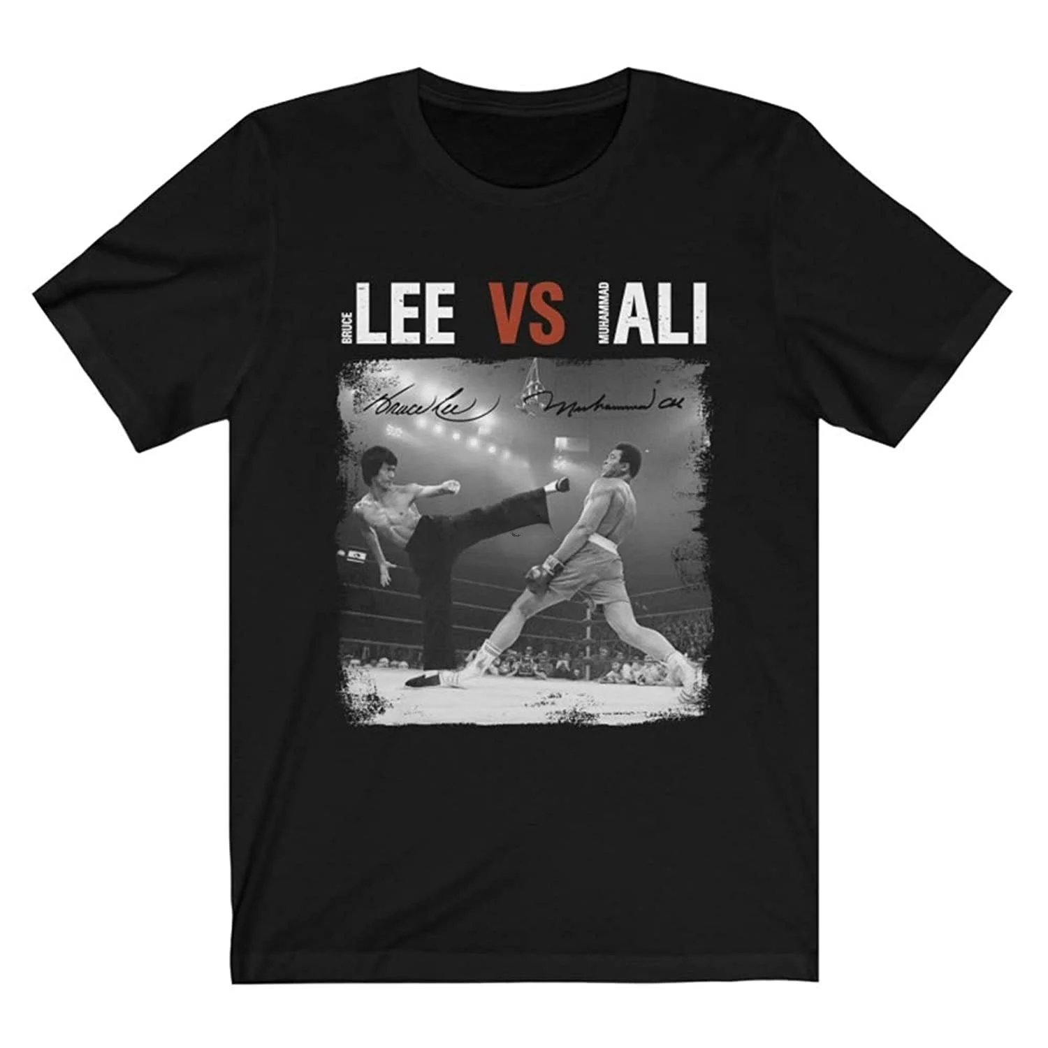 

Mod.7 The Greatets Vs The Dragon Bruce Lee Vs Mohammad Ali Legends Combat Boxing Kung-Fu T-Shirt